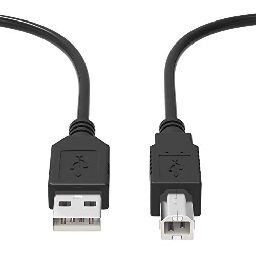J-ZMQER 6ft USB 2.0 PC Data Sync Cord Cable Compatible with HP DeskJet 450 5150 5440 200Cci 712 959C 832 1220C 3915 933C 782C 800 810c 935 990C 990cm 990cxi 995C 890CSE All-in-One Inkjet Printer