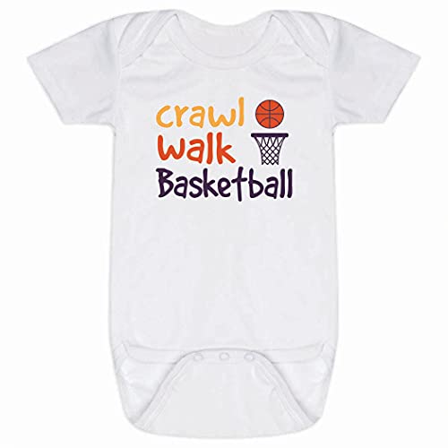 Basketball Baby & Infant One Piece | Crawl Walk Basketball | Bodysuit Medium