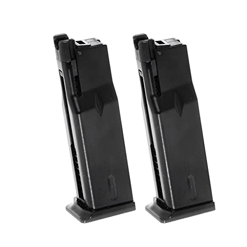 Airsoft Parts WE (WE-TECH) 2pcs 16rd Gas Magazine for WE MAKAROV PMM Series GBB Pistol Black