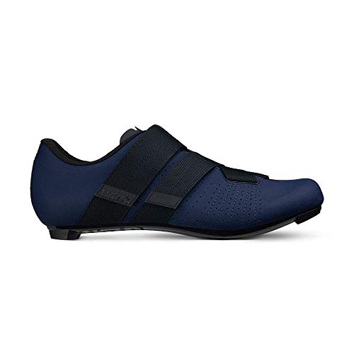 Fizik mens Tempo Powerstrap cycling footwear, Navy/Black, 9.5 - 10 US