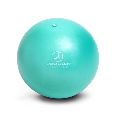 ProBody Pilates Ball Small Exercise Ball, 9 Inch Barre Ball, Mini Soft Yoga Ball, Workout Ball for Stability, Barre, Ab, Core, Physio and Physical Therapy Ball at Home Gym & Office (Aqua)