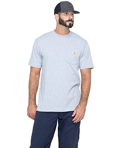 CarharttmensLoose Fit Heavyweight Short-Sleeve Pocket T-ShirtHeather Gray2X-Large Tall
