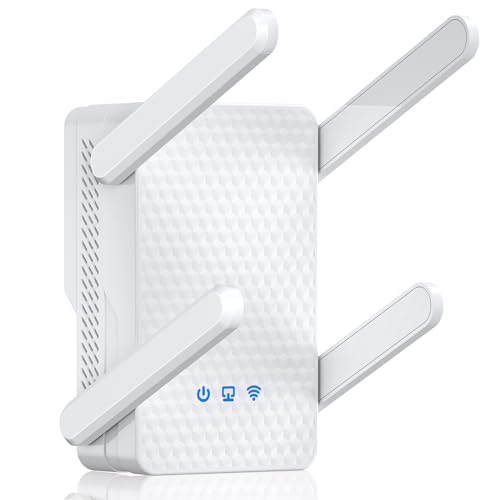 2024 Newest WiFi 6 Extenders Signal Booster, Internet Booster Up to 12000sq.ft,Wireless WiFi Repeater Supports 256+ Devices for Home, 5GHz & 2.4GHz Dual Band, 99% Faster,1-Tap Setup & Ethernet Port