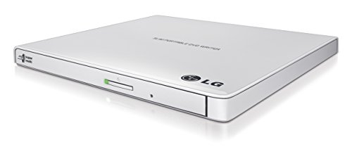 LG Electronics USB 3.0 Compatible Super-Multi Slim Portable DVD+/-RW External Drive for PC Windows, Linux, Mac OS with M-DISC support GP65NW60 (White)
