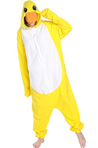 Markest Unisex Onesie for Adult and Teenagers Animal Yellow Duck Cosplay Costumes One Piece Pajama-M