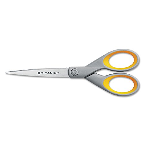 Westcott Titanium Bonded Scissors With Soft Handles, 7' Straight, single (13526)