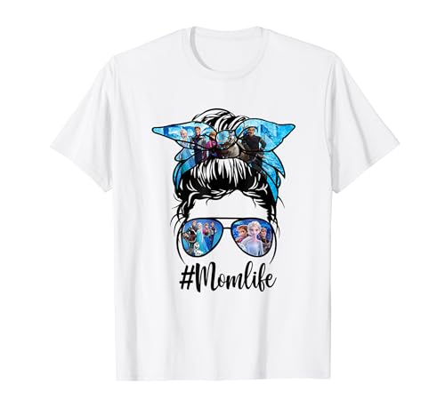 Matching Mom Life Funny Messy Bun Frozen Graphic T-Shirt