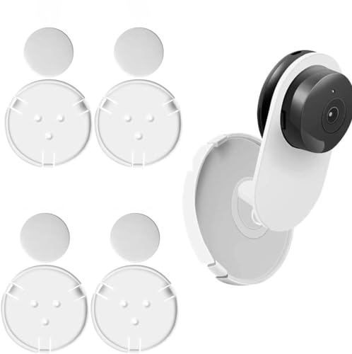 Aboom (Pack of 4) Wall Mount for Yi Home Camera 1080p, No Drilling, No Tools Install, Damage-Free Bracket for YI Kami Home Camera (Not Included Camera)
