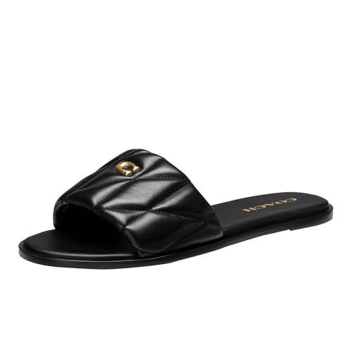 Coach Women's Holly Sandal, Black, 8