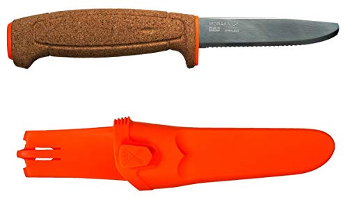 Morakniv Floating Fixed-Blade Stainless Steel Knife, 3.7-Inch, Orange