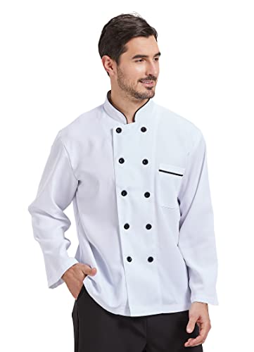Nanxson Unisex Chef Coat Kitchen Short Long Sheeve Chef Jacket for Men and Women CFM0001