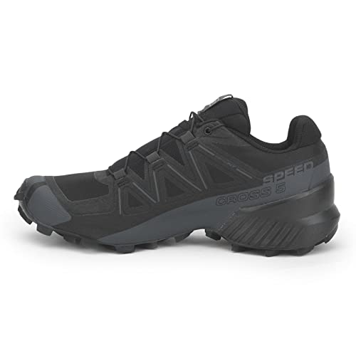 Salomon Speedcross 5 Trail Running Shoes for Men, Black/Black/Phantom, 10
