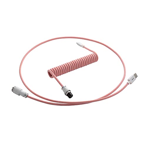 CableMod Pro Coiled Keyboard Cable (Orangesicle, USB A to USB Type C, 150cm)