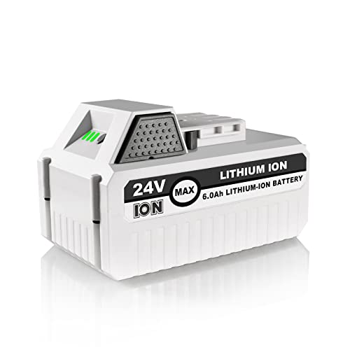 Moccdor 6.0Ah 24V Replacement Li-ion Battery for Snow Joe + Sun Joe iON+ 24V Series Cordless Power Tools, Compatible with Snow Joe 24VBAT-LTX 24VBAT-LTW 24VBAT-LTE 24VBAT 24V-X2-SB18 24VBAT-XR