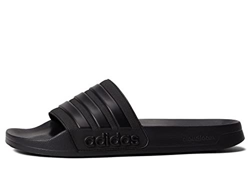 adidas unisex adult Shower Slide Sandal, Core Black/Core Black/Core Black, 8 US