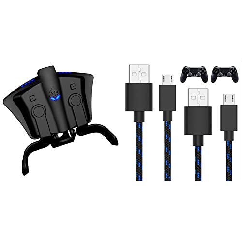 Collective Minds Strike Pack F.P.S. Dominator Controller Adapter with MODS & Paddles for PS4 | Talk Works Long Controller Charging Cable for Playstation 4