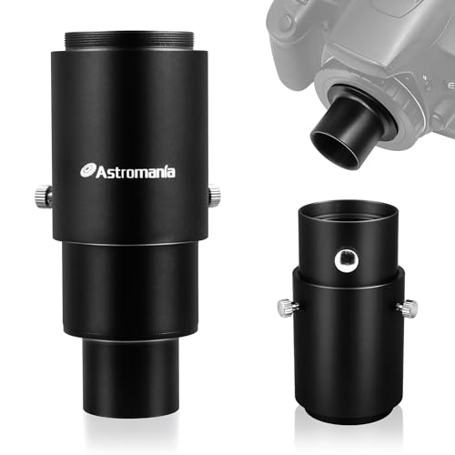 Astromania 1.25' Extendable Camera Adapter - for Either Prime-Focus Or Eyepiece-Projection Astrophotography with Refractors or Reflector Telescopes - Threaded for Standard 1.25inch Astronomy Filters