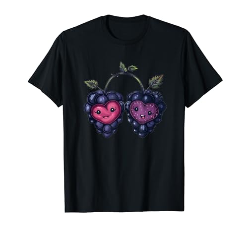 Berry Heart Costume for fruity Couples and Blackberry Lovers T-Shirt