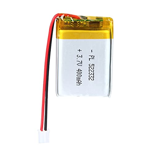 3.7V 522332 400mAh Lipo battery Rechargeable Lithium Polymer ion Battery Pack with PH2.0mm JST Connector