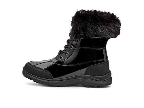 UGG Women's Adirondack Boot Iii Patent Boot, Black, 8.5