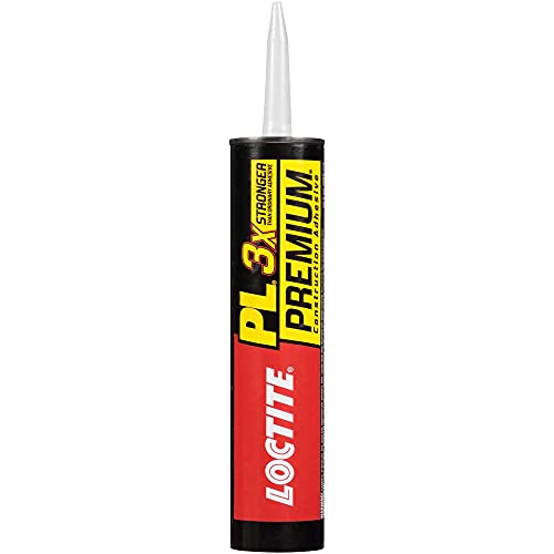 Loctite PL Premium Polyurethane Construction Adhesive, Versatile Construction Glue for Wood, Concrete, Stone, Metal & More- 10 fl oz, Cartridge, 1 Pack