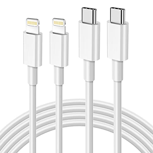 USB C to Lightning Cable 3FT 2Pack [Apple MFi Certified], Power Delivery iPhone Cables Type C iPhone Charger Cord Fast Charging Compatible iPhone 14 13 12 11 Pro Max X XS XR 8 7 6s Plus SE