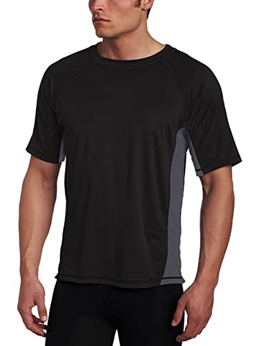 Kanu Surf Men's CB Rashguard UPF 50+ Swim Shirts (Regular & Extended Sizes), Black, 3X