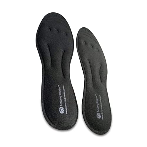 Amazing Insoles Liquid Massaging Orthotic Shoe Insoles - Foot Pain Relief and Arch Support - Glycerin Filled - Shock Absorbing Foot Massage for Plantar Fasciitis - Men's 9.5-11