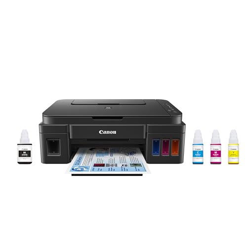 Canon G3200 All-In-One Wireless Supertank (MegaTank) Printer| Copier| Scanner| and Mobile Printing, Black, 6.5' x 17.6' x 13' (0630C002)