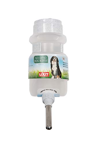 Lixit Top Fill NO-Drip Water Bottles for Dogs. (44 FL Oz (Pack of 1), White)