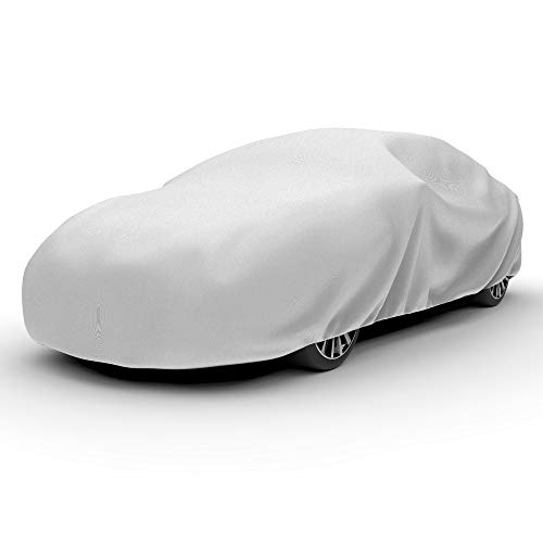 Budge Lite Car Cover Dirtproof, Scratch Resistant, Breathable, Dustproof, Car Cover Fits Sedans up to 200', Gray