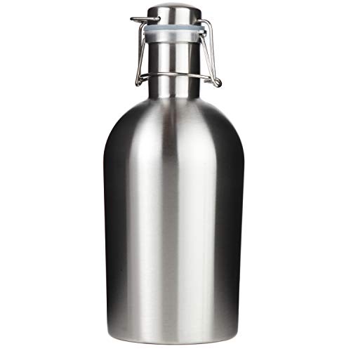 Trenton Gifts Stainless Steel Leak Proof Flip Top Growler | Holds 2 Liters!