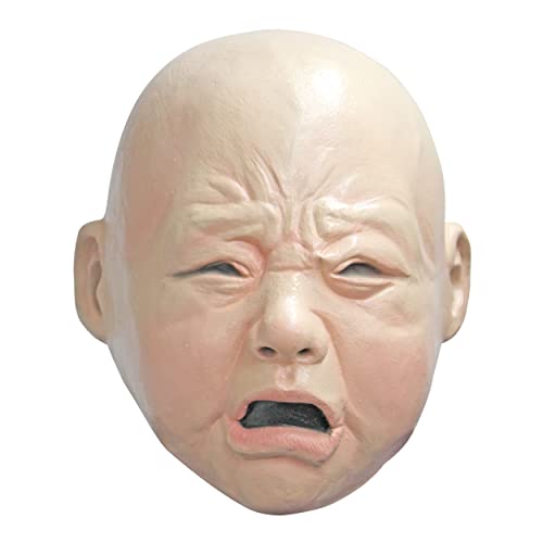 Ghoulish Productions Crying Baby Mask. Funny Baby Mask, Cry Baby Mask Full Head, Funny Baby Mask. Humor Line. One size latex mask. Ideal for Halloween, parties, holidays