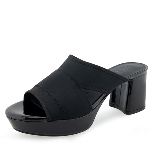 Aerosoles Women's CARMA Heeled Sandal, Black Elastic, 8
