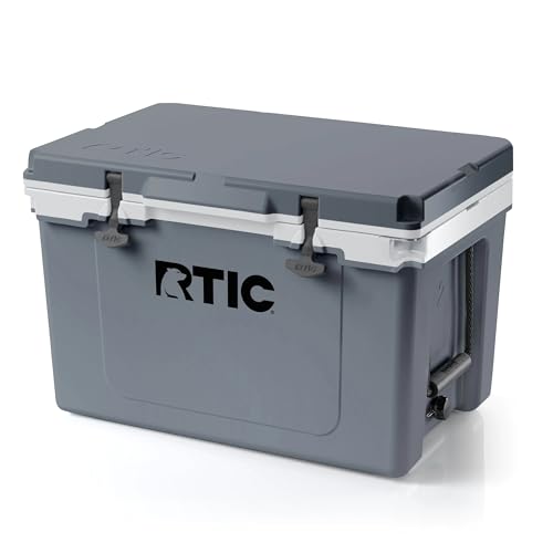 RTIC Ultra-Light 32 Quart Hard Cooler Insulated Portable Ice Chest Box for Drink, Beverage, Beach, Camping, Picnic, Fishing, Boat, Barbecue, 30% Lighter Than Rotomolded Coolers, Dark Grey/Cool Grey