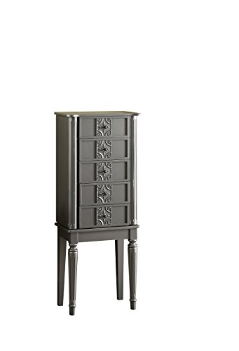 Acme Tammy Jewelry Armoire in Silver