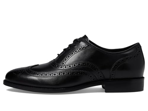 Cole Haan Men's Broadway Wing Tip Oxford, Black/Black, 11