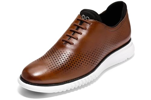 Cole Haan Mens 2 Zerogrand LSR Wing British Tan/Black/Ivory 10.5 D - Medium