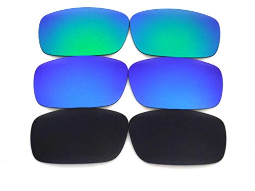 Galaxy Replacement Lens For Oakley Chainlink Sunglasses Black/Blue/Green Polarized