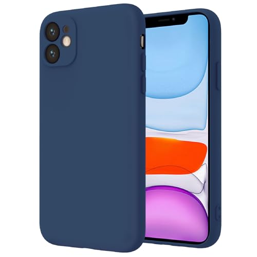 GROZHJAL for iPhone 11 Case,Liquid Silicone Case,Anti-Scratch Microfiber Liningr,Shockproof Protective Phone Case Slim Thin Cover 6.1 inch (iPhone 11 6.1, Blue)