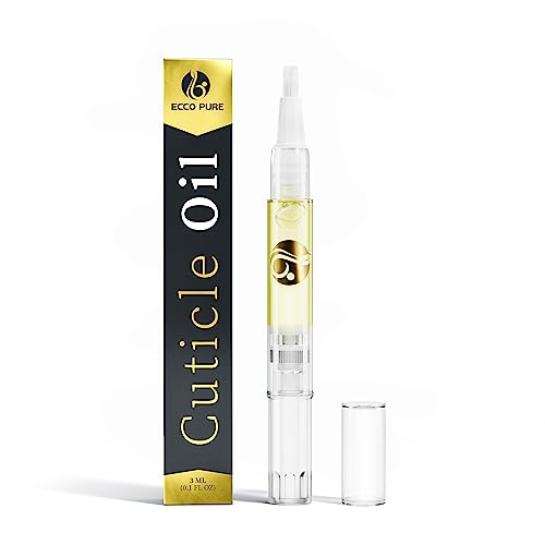 ECCO PURE Cuticle Oil Pen - Professional Manicure & Pedicure Accessory - Cuticle Softener & Nail Strengthener With Vitamin E