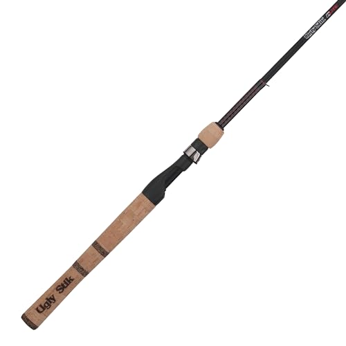 Ugly Stik 6’6” Elite Spinning Rod, Two Piece Spinning Rod, 2-6lb Line Rating, Ultra Light Rod Power, Medium Fast Action, 1/32-1/8 oz. Lure Rating