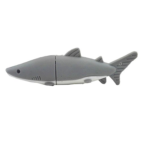 Aneew Gray Pendrive 32GB U Disk Shark Fish USB Flash Drive Memory Thumb