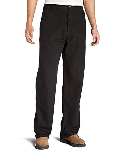 Carhartt Men's Washed Duck Work Dungaree Pant, Black, 33W X 30L