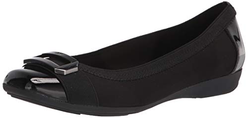 Anne Klein Women's Uplift Ballet Flat, Black, 9