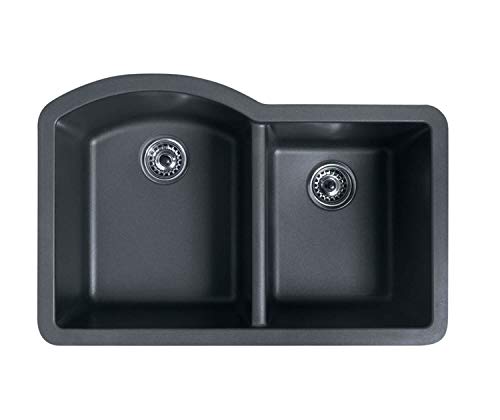 QUDB-3322 22' x 33' Granite Undermount Double Bowl