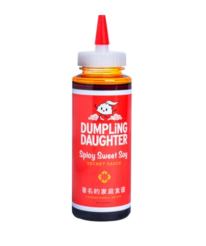 Dumpling Daughter - Spicy Sweet Soy Sauce (8 oz) - Brown Sugar Sweetened Dumpling Sauce Balanced with Spicy Chili Oil - The Most Versatile Soy Sauce