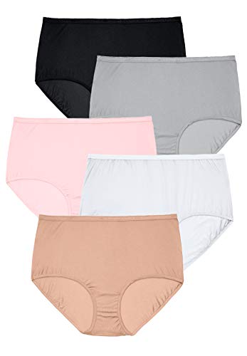 Comfort Choice Women's Plus Size Cotton Brief 5-Pack - 13, Basic Pack