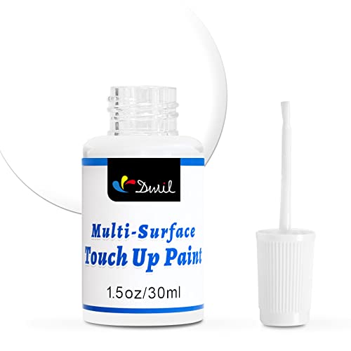 DWIL White Touch Up Paint - Multi Surface Touch Up Paint Pen, Scratch Repair for Wall, Door, Cabinets, Wood, Furniture, 1.5 Fl Oz (Semi Gloss, White)