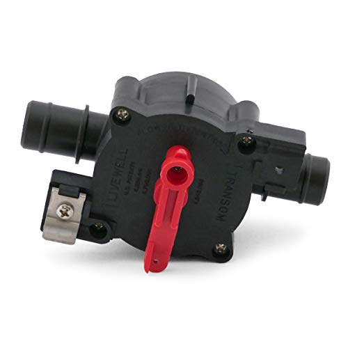 Flow-Rite MV-04-FN01 Livewell Control Valve, Red Arm, V4 Three-Position